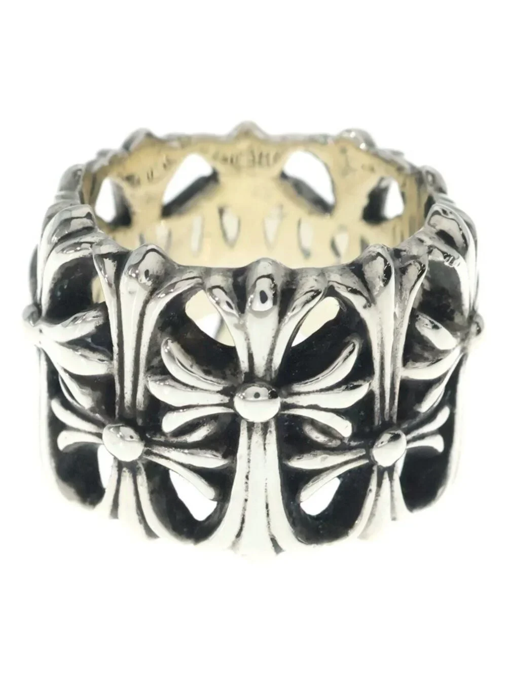 Chrome Hearts Cemetery Black Sling Silver Bca Ring